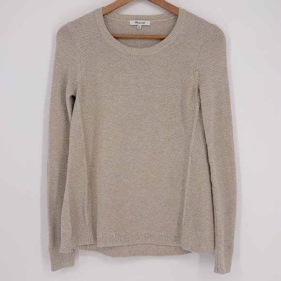 Madewell Riverside Texture Sweater in Marled Flax - Picture 3 of 8